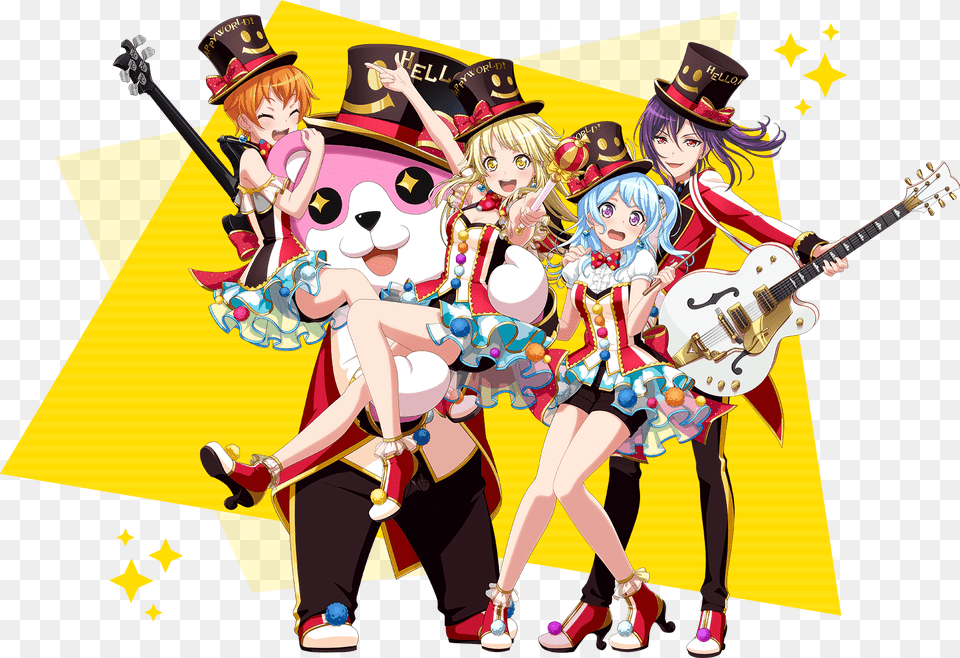 Bang Dream Wikia Bang Dream Happy World, Leisure Activities, Music Band, Musical Instrument, Group Performance Free Transparent Png