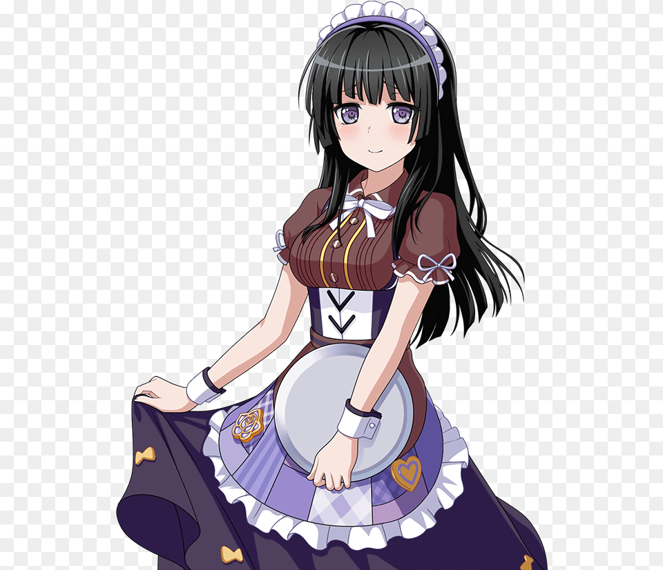 Bang Dream Wikia Maid Anime Girl Transparent, Book, Person, Female, Comics Free Png Download