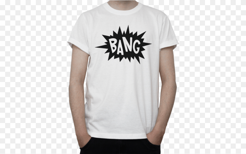 Bang Pop Art T Shirt Bw Word Design Retro Comic Book Silk Road Logo T Shirt, Clothing, T-shirt Free Transparent Png