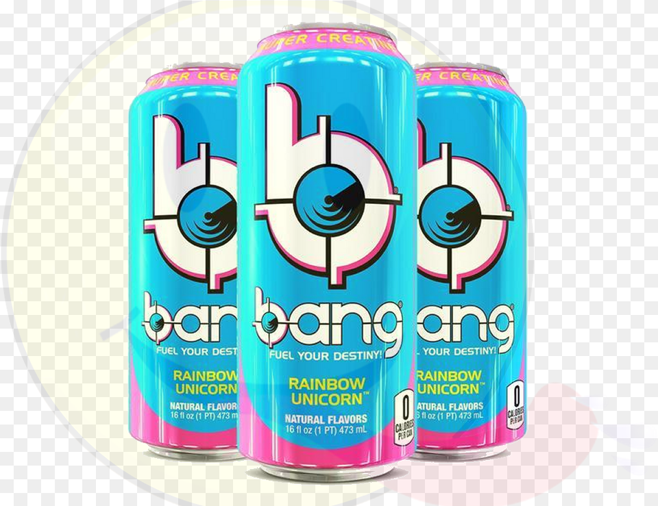 Bang Rainbow Unicorn Rainbow Unicorn Bang Energy Drink, Can, Tin Png Image