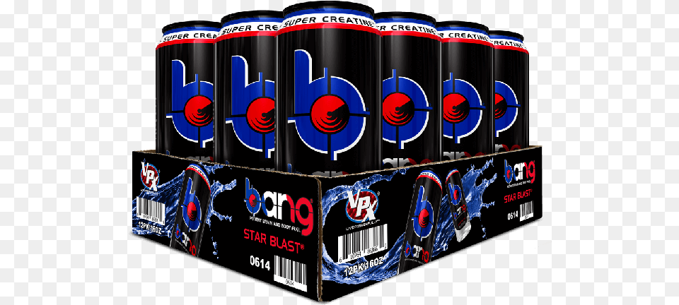 Bang Star Blast Energy Drink 16 Oz Cans Bang Energy Drink, Tin, Can, Alcohol, Beer Free Png