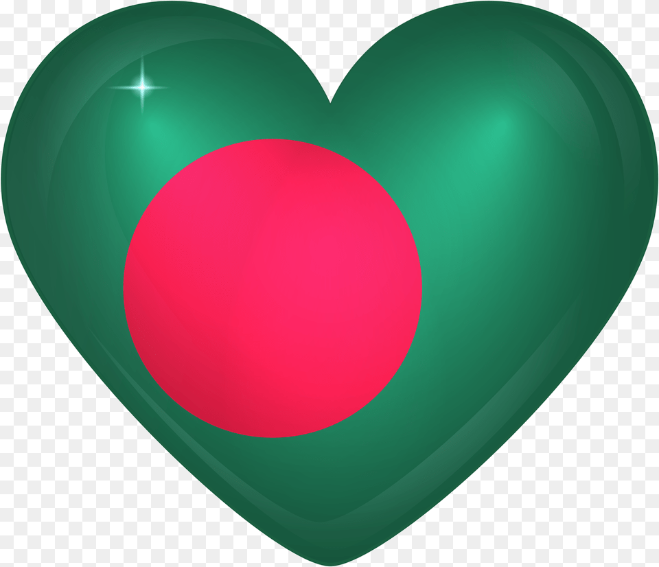 Bangladesh Flag Heart, Balloon, Plate Free Png