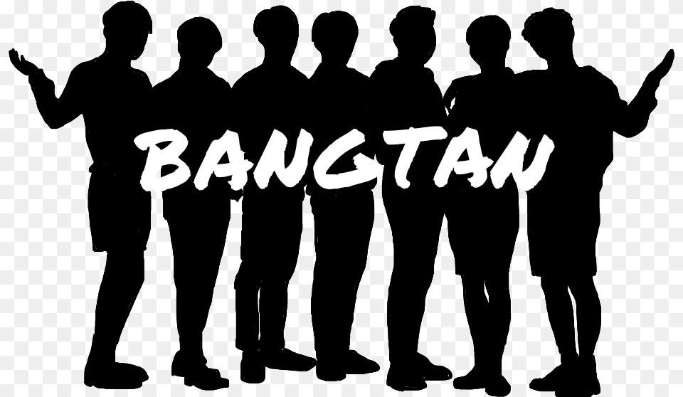 Bangtan Silhoette Bts Siluetas, Text Png Image