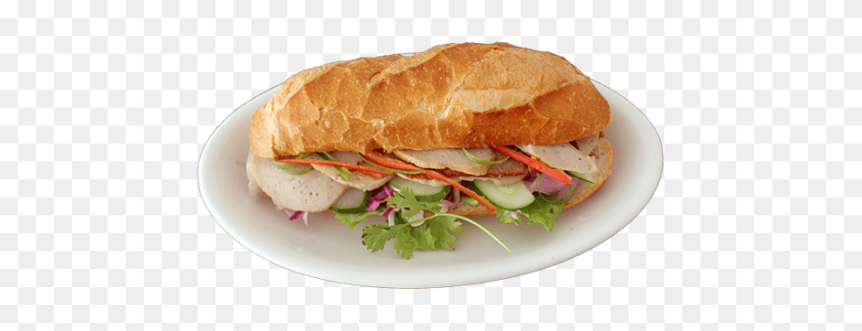 Banh Mi On A Plate, Food, Sandwich, Lunch, Meal Png Image