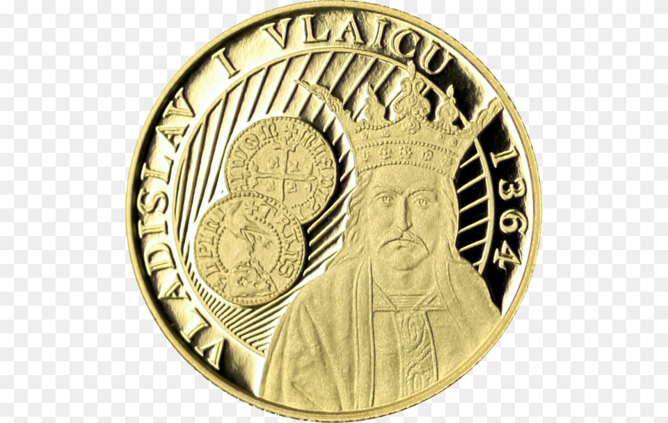 Bani And 100 Lei 2014 Romania Reverse Monede De Aur Romanesti, Person, Coin, Face, Head Free Png