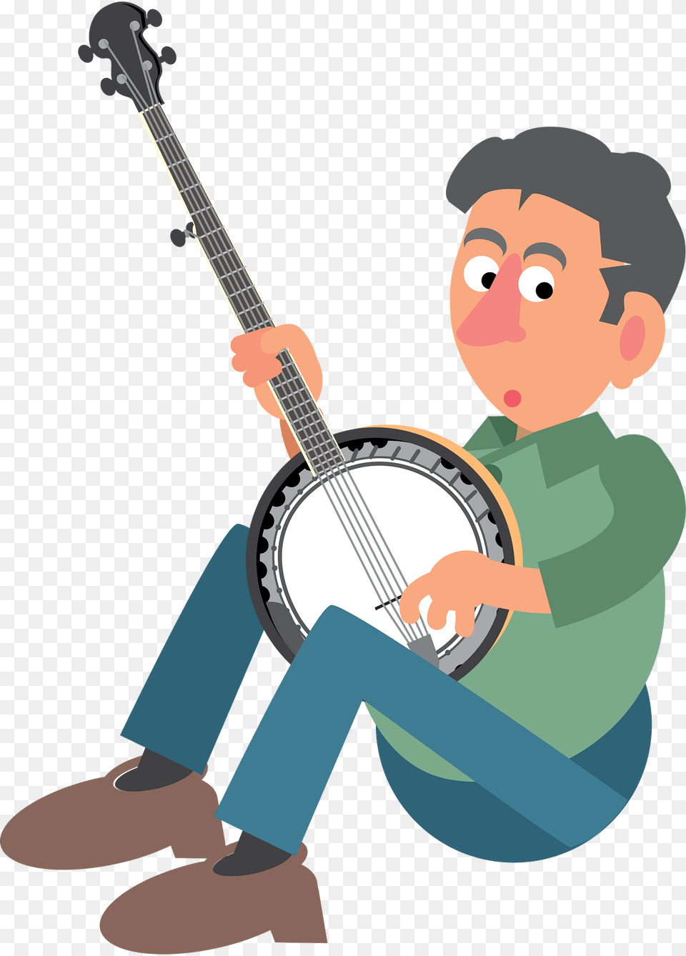 Banjo Clipart, Musical Instrument, Person, Face, Head Free Png