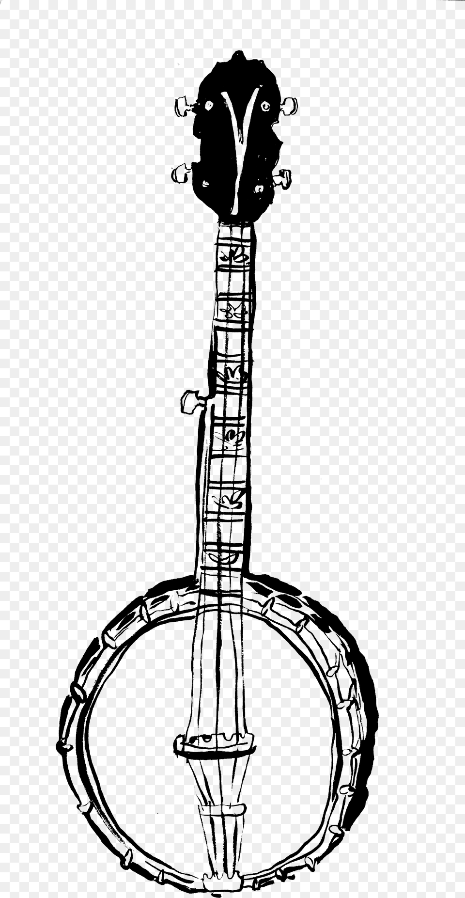 Banjo Clipart Crossed Musical Instrument, Gray Png Image