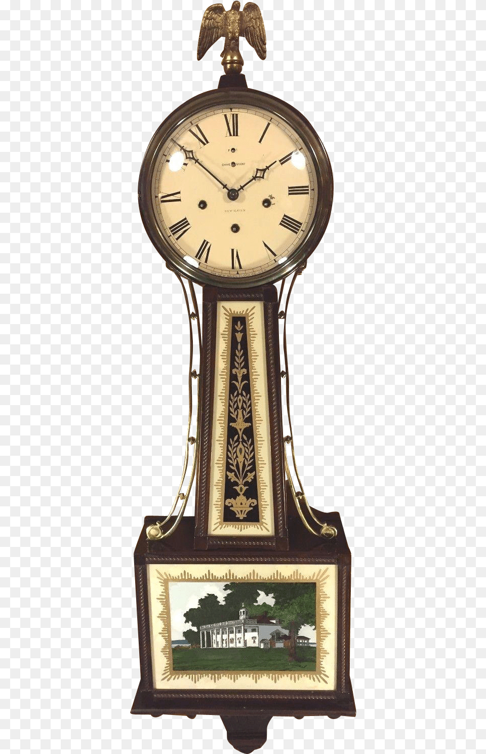 Banjo Clock Transparent New Haven Westminster Chime Banjo Clock, Analog Clock, Wristwatch Png Image