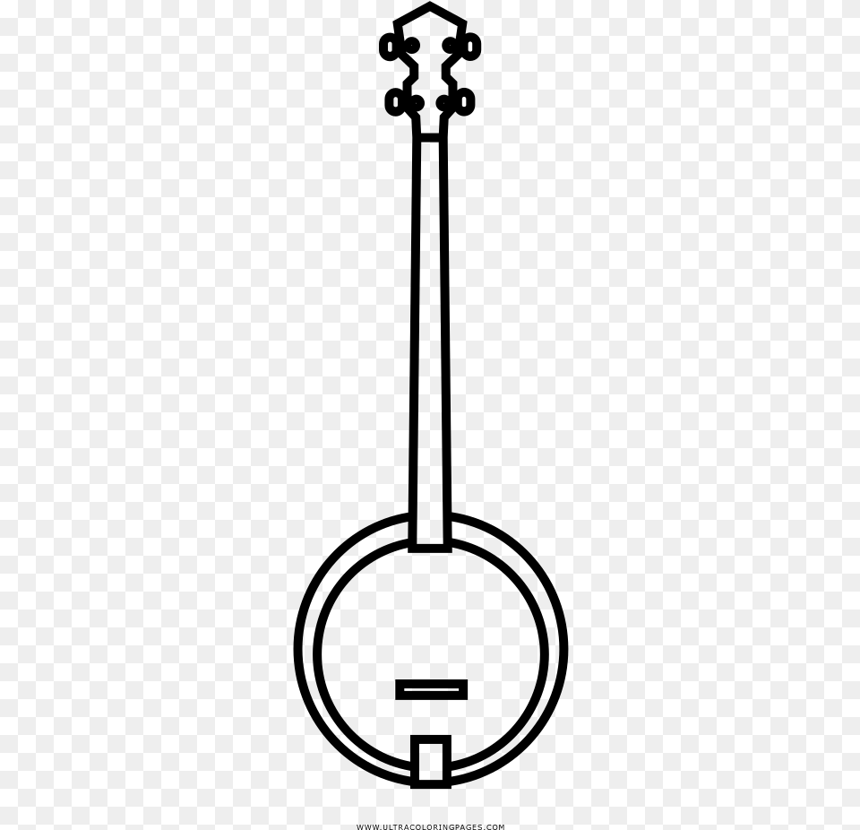 Banjo Coloring, Gray Free Png Download