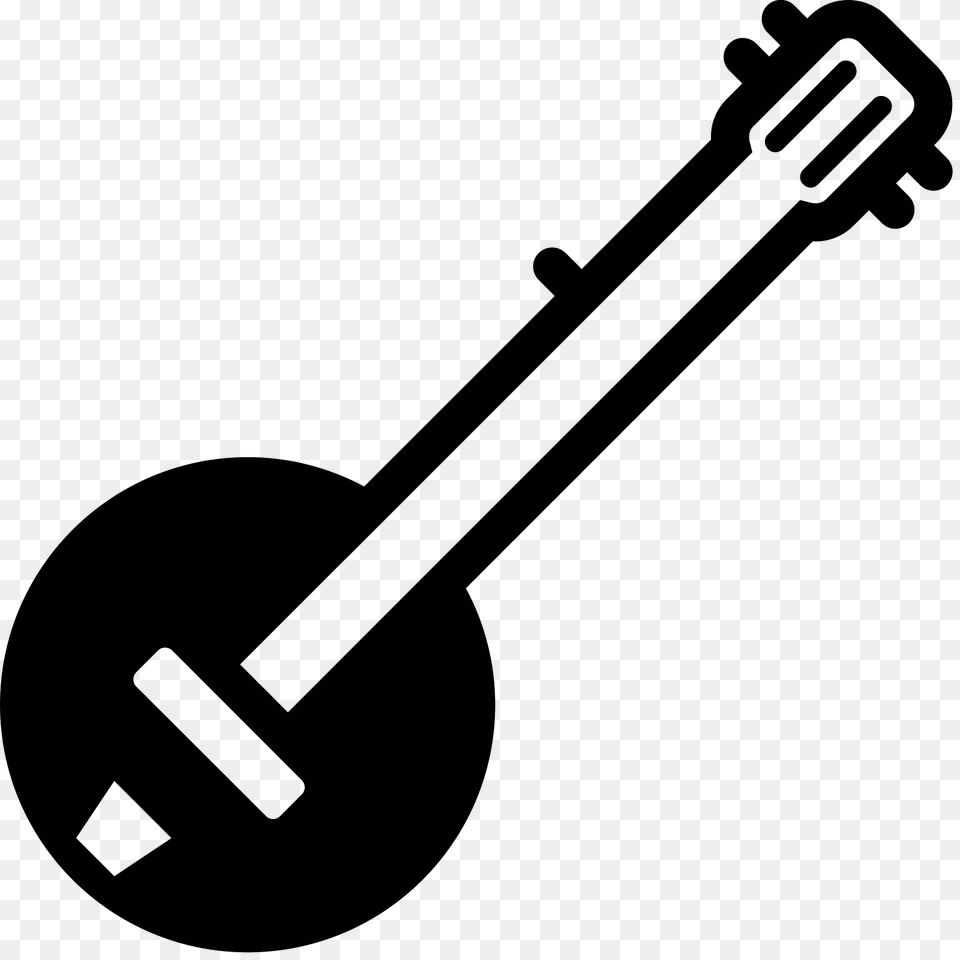 Banjo Filled Icon, Gray Free Png