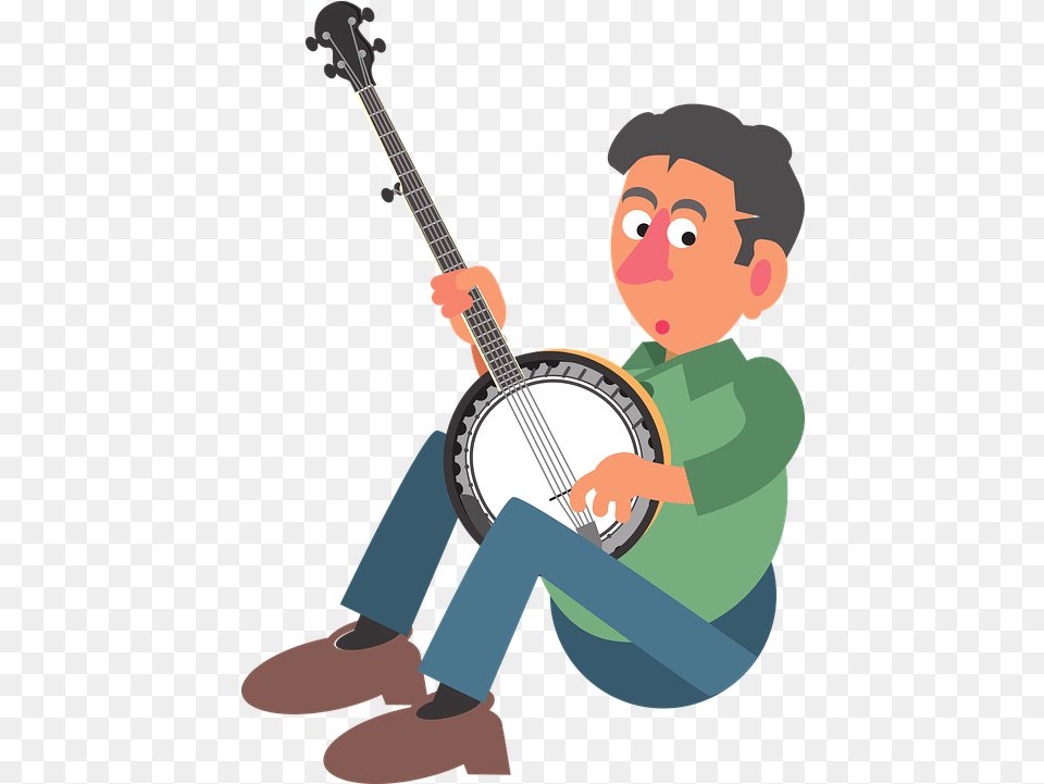 Banjo Music Player Vector Graphic On Pixabay Bluegrass Music, Musical Instrument, Guitar, Face, Head Free Transparent Png