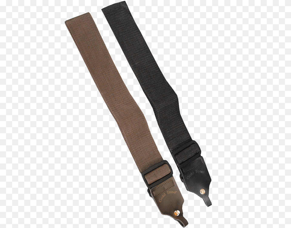 Banjo Reim Cloth Strap W Leather Tabs Gold Tone Brun Leather, Accessories, Belt, Blade, Dagger Free Png