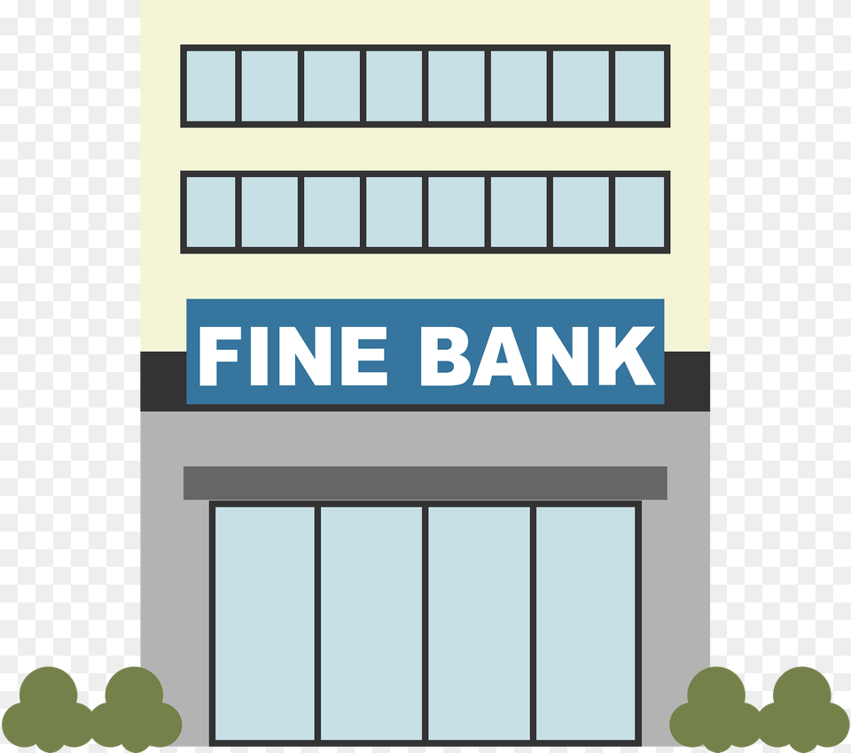 Bank Building Clipart, Architecture, Office Building, Indoors, City Png Image