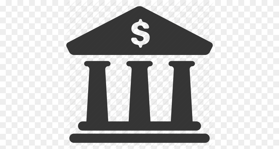 Bank Business Economy Investment Money Savings Icon, Architecture, Pillar, Building, Parthenon Free Png