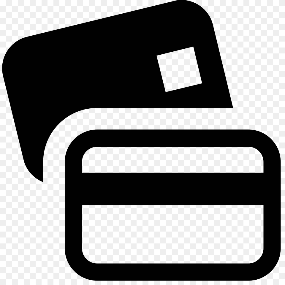 Bank Cards Icon, Gray Png
