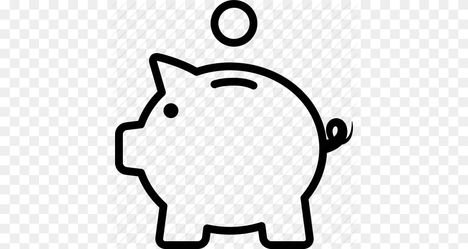 Bank Coin Deposit Fund Piggy Piggybank Savings Icon, Piggy Bank Free Png Download