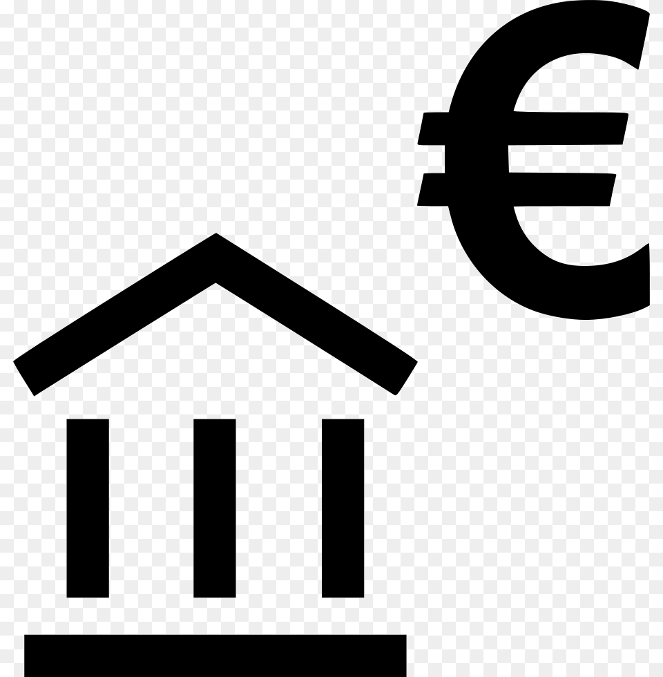 Bank Euro Sign Business Comments Euro, Stencil, Symbol, Logo Free Transparent Png
