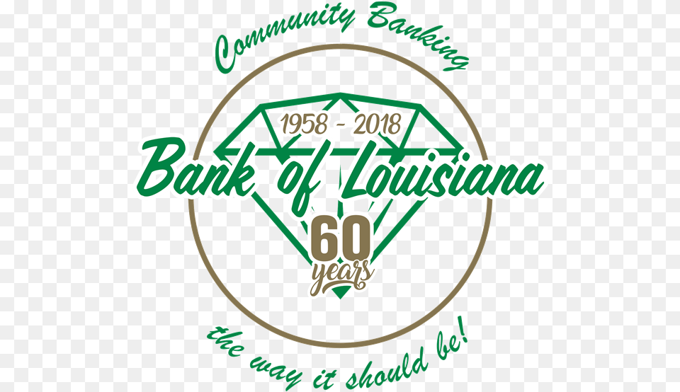 Bank Of Louisiana 60years Emblem, Logo, Photography, Text Free Transparent Png