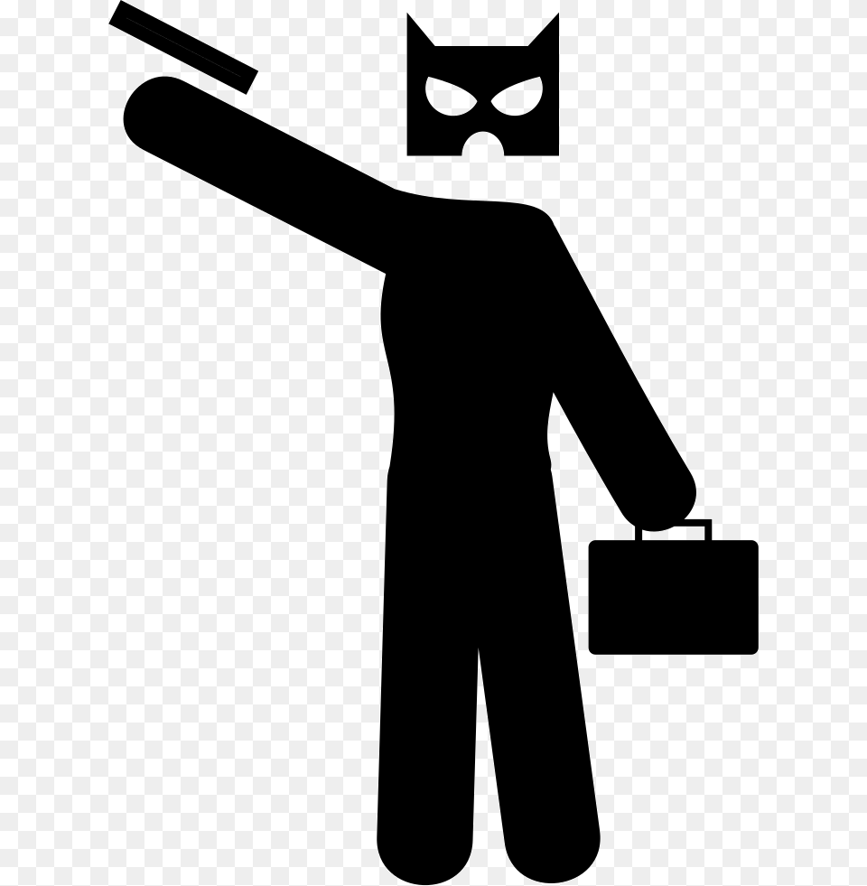 Bank Robbery Svg Icon Robbery, People, Person, Stencil, Appliance Png Image