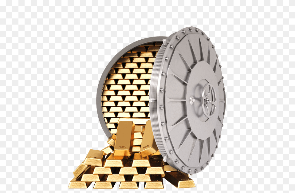 Bank Vault, Gold, Treasure Free Png Download