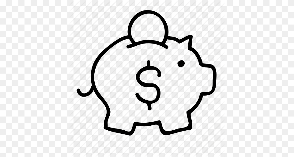 Banking Drawn Finance Financial Money Piggy Bank Sketch Icon, Body Part, Hand, Person Free Png