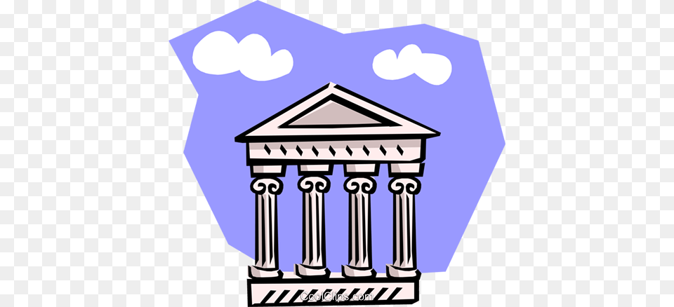 Banking Symbol Royalty Vector Clip Art Illustration, Architecture, Pillar, Building, Parthenon Free Png
