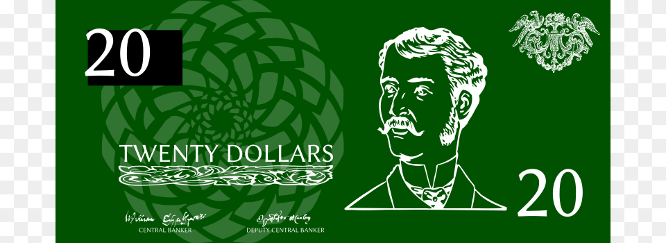 Banknote, Green, Adult, Male, Man Free Transparent Png