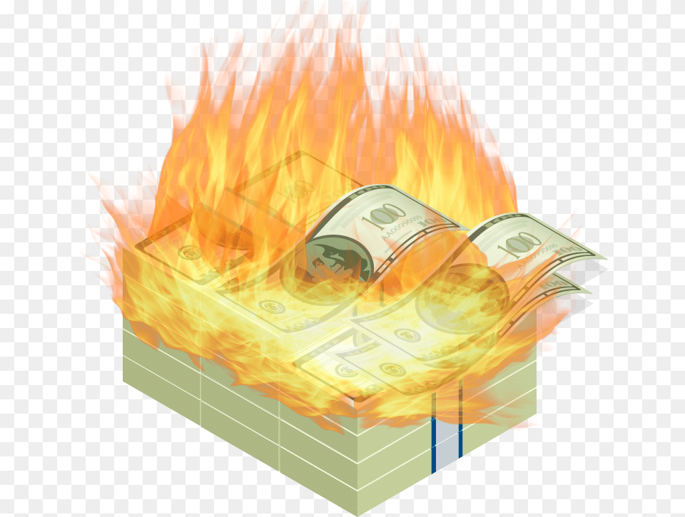Banknote, Fire, Flame Png Image