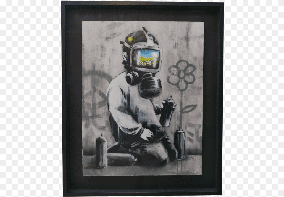 Banksy Bloomin Kids, Art, Painting, Adult, Male Png Image