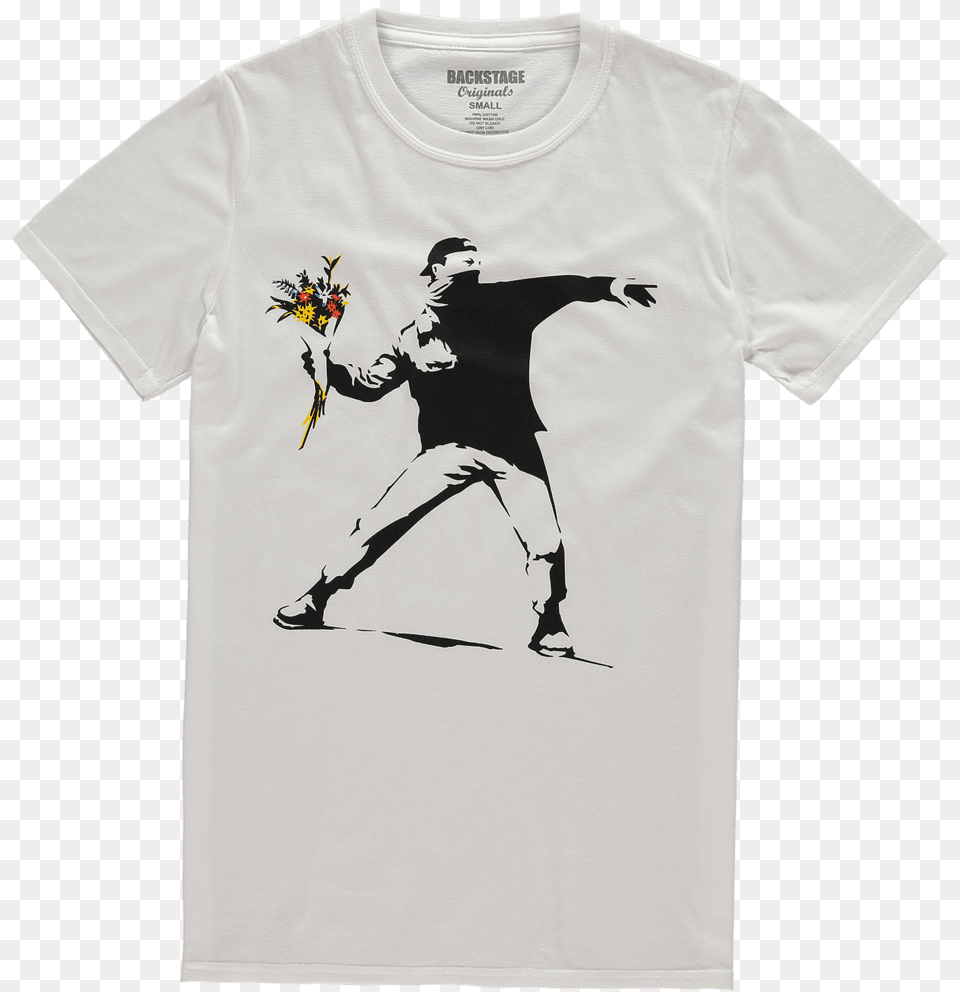 Banksy Graffiti, Clothing, T-shirt, Adult, Male Png Image