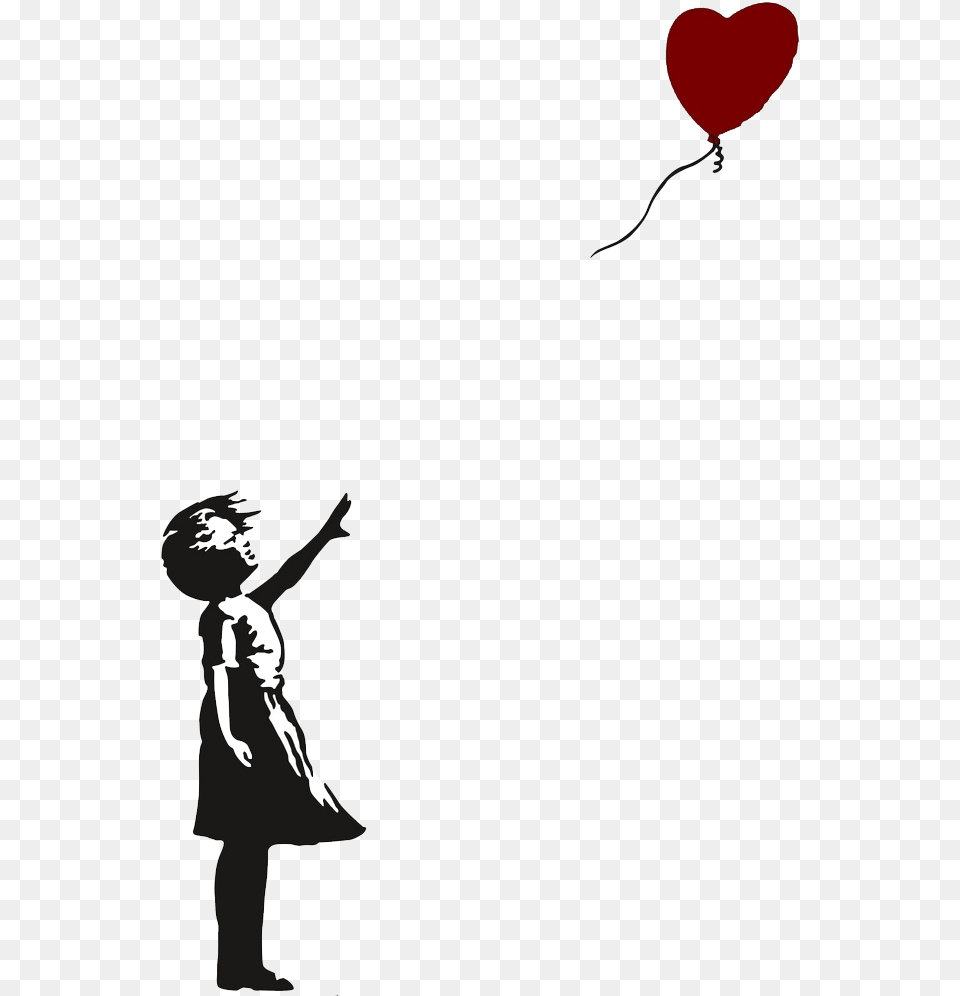 Banksy Is An English Based Graffiti Artist Political Banksy Balloon Girl, Baby, Person, Head, Face Free Transparent Png