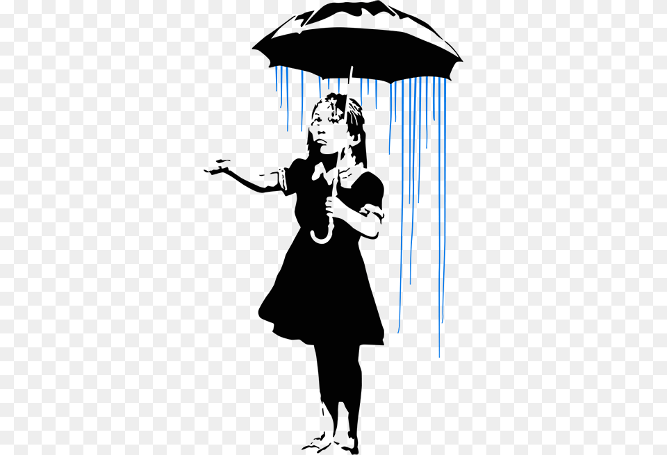 Banksy Sticker Art Messages Sticker 4 Banksy Umbrella, Silhouette, Rock, Nature, Outdoors Free Transparent Png