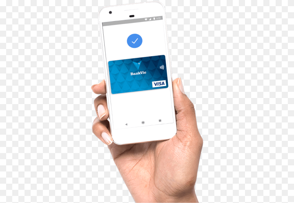 Bankvic Google Pay Holding Phone, Electronics, Mobile Phone, Credit Card, Text Png