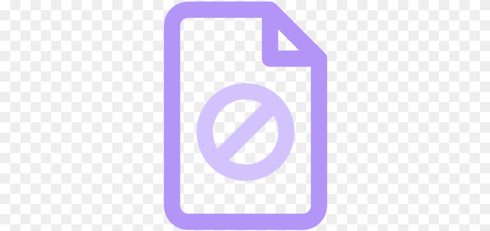Banned File Icon Of Line Style Available In Svg Eps Vertical, Sign, Symbol, Number, Text Free Png