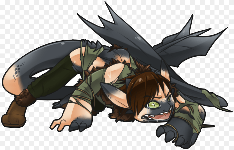 Banned From Galar Hiccup Turning Into A Night Fury, Book, Comics, Publication, Animal Png Image