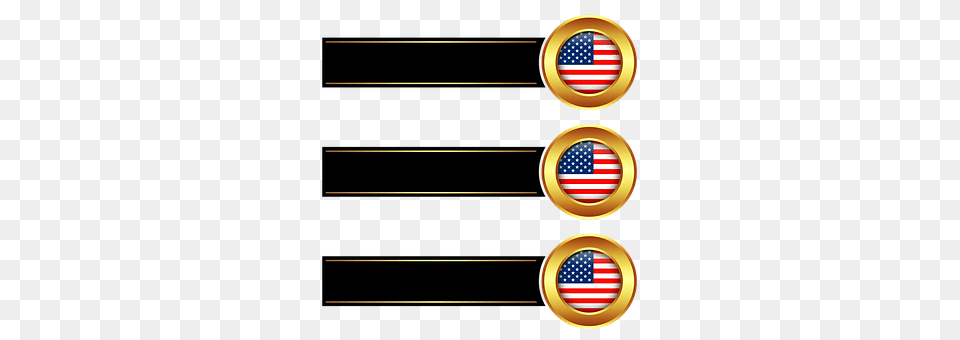 Banner American Flag, Flag, Gold Png