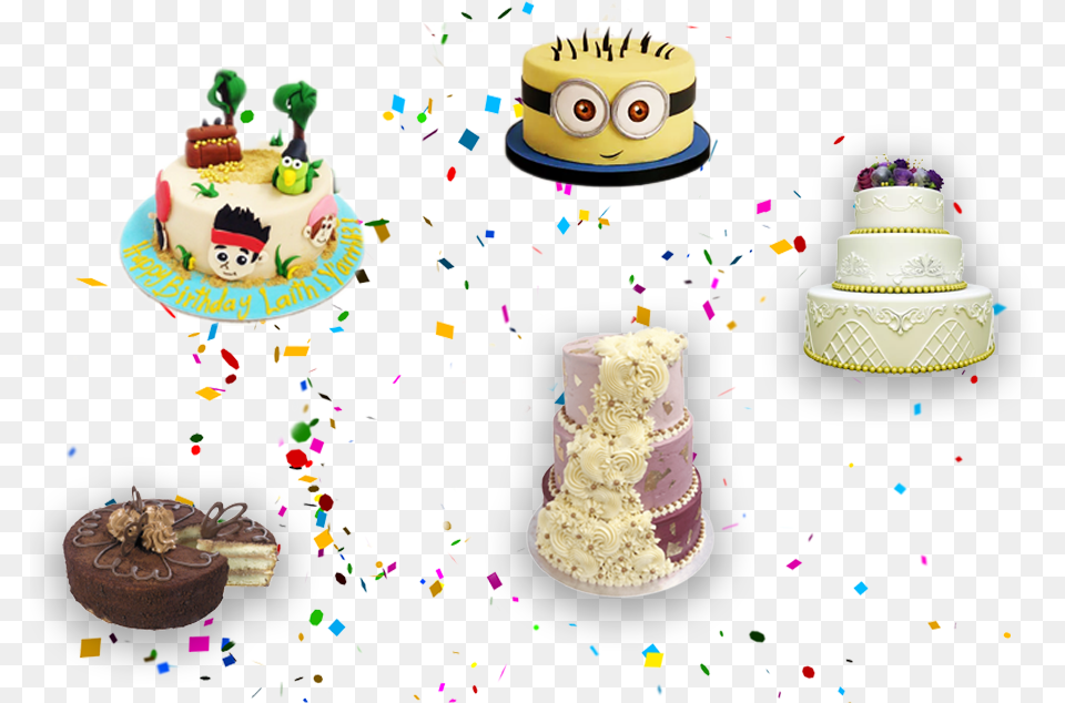 Banner About Me Img02 Transparent Background Confetti, Birthday Cake, Cake, Cream, Dessert Png