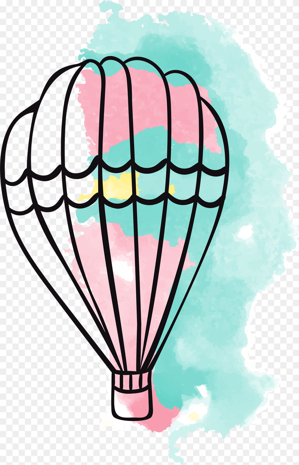 Banner Balloons Clipart Airplane Balloon, Aircraft, Hot Air Balloon, Transportation, Vehicle Free Png Download