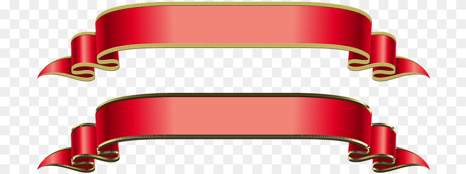 Banner Bands Band Swinging Red And Gold Isolated Ribbon Gold Vector, Dynamite, Weapon, Accessories, Belt Png Image