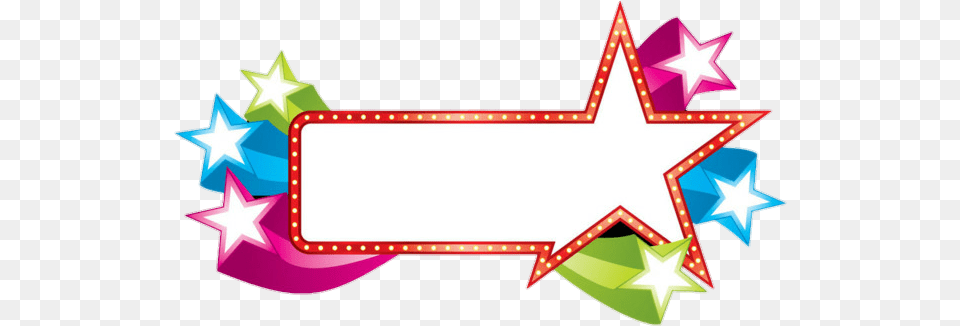 Banner Banners Colorful Bannerstar Arrow Pink Colorful Stars Clip Art, Star Symbol, Symbol, Bulldozer, Machine Free Transparent Png