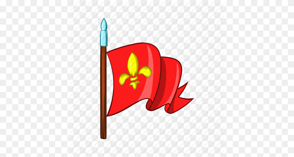 Banner Battle Cartoon Flag Knight Medieval Red Icon Free Transparent Png