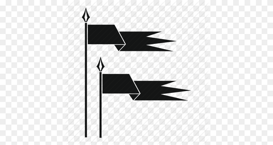 Banner Battle Emblem Flag Knight Medieval Military Icon, Clothing, Glove, Cutlery, Fork Free Transparent Png