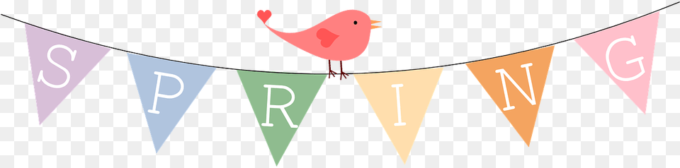 Banner Bird Triangle Free Picture Spring Bunting Clip Art, Text, Animal Png Image