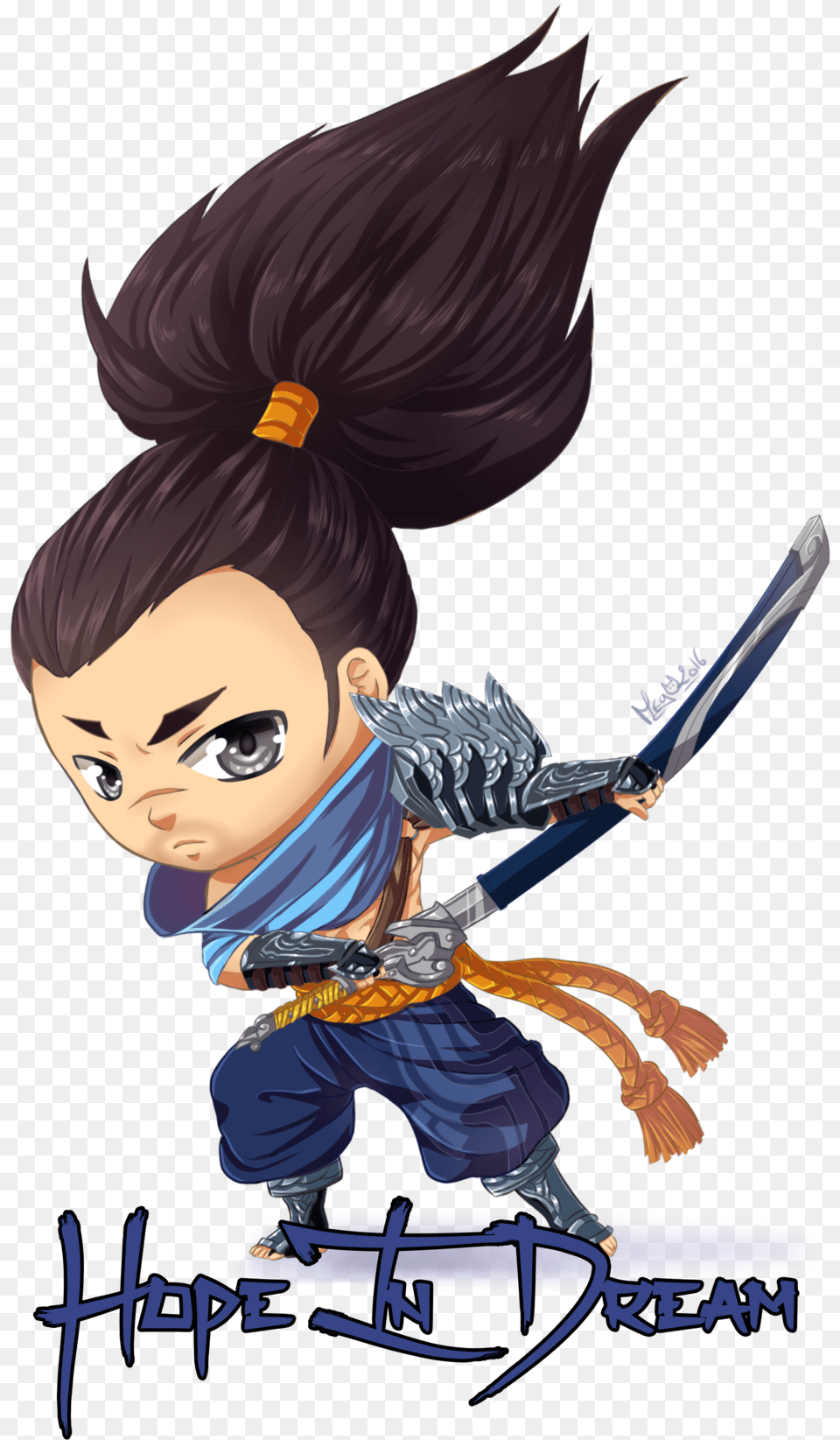 Banner Black And White Collection Of Drawing League Of Legends Chibi Yasuo, Book, Comics, Publication, Baby Png