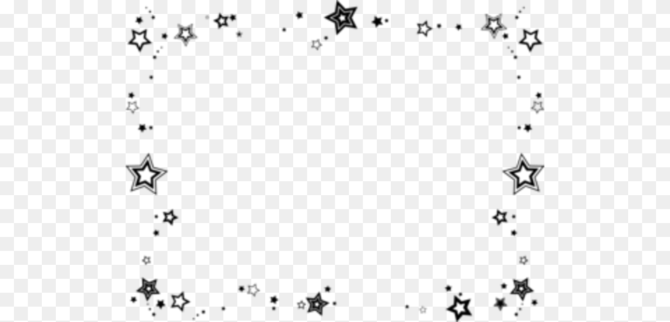 Banner Black And White Download Border Free Images Stars Clipart Border, Nature, Outdoors, Night, Snow Png Image