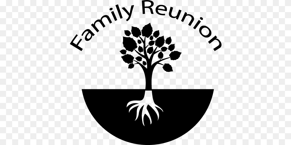 Banner Black And White Family Reunion Silhouette, Gray Png Image