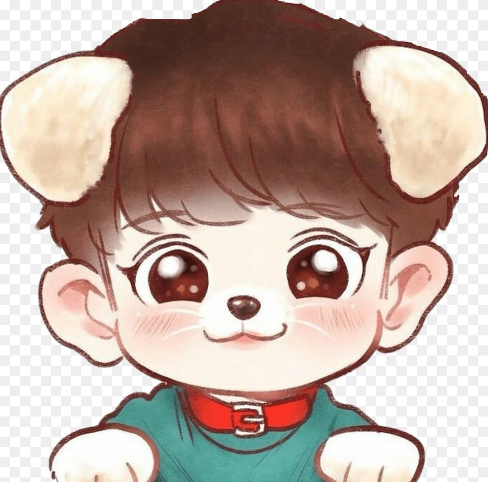 Banner Black And White Library Collection Of Exo Exo Chibi Chen, Baby, Person, Face, Head Free Transparent Png