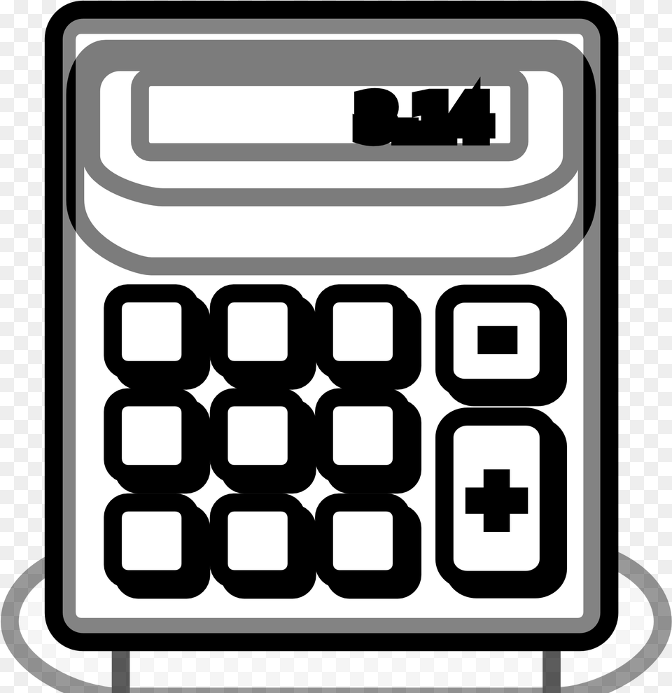 Banner Black And White Stock Calculator Clipart Black Clip Art Black And White Calculator Icon, Electronics Free Png Download