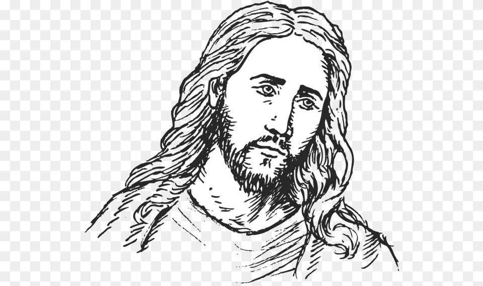 Banner Black And White Stock Christ Drawing Face Of Jesus, Art, Adult, Photography, Person Free Png