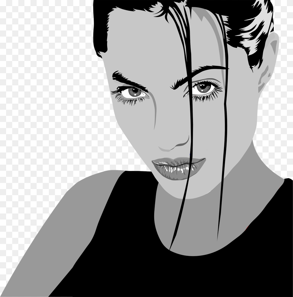 Banner Black And White Stock Drawing Celebrities Famous Actor Clipart, Adult, Person, Female, Woman Free Png Download
